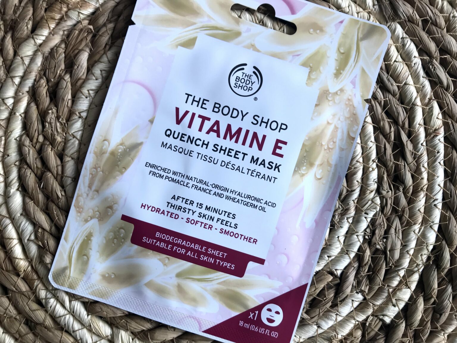 Review: The Body Shop Vitamin E Sheet Mask - Vanessablogt